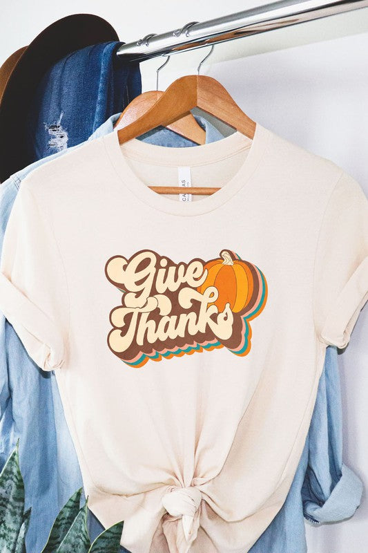 Give Thanks Retro Graphic Tee