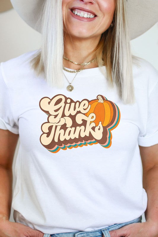 Give Thanks Retro Graphic Tee